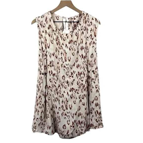 Free People Cream and Brown Backless Dress - Picture 2 of 6